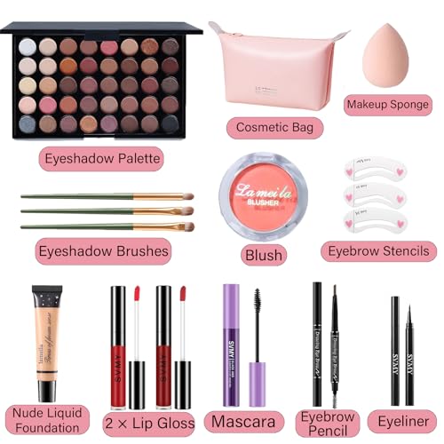 Makeup Set for Women, Makeup Full Kit for Beginners & Professionals, Travel Makeup Set for Teens & Adults, Makeup Gift Set...