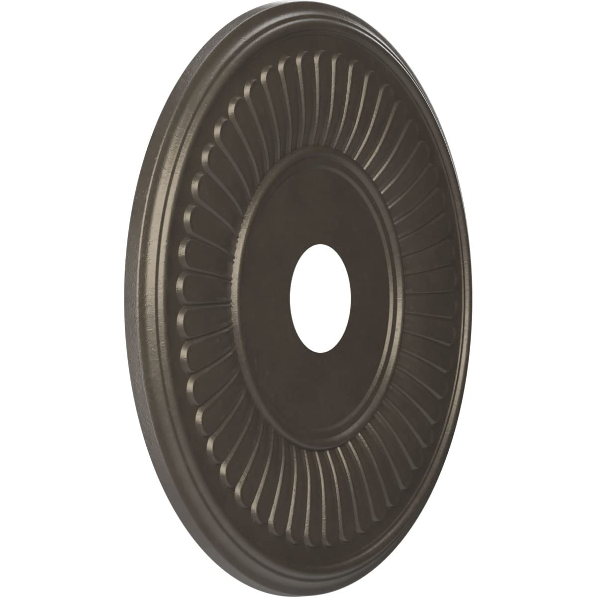 Ekena Millwork Cmp19Bedst Berkshire Thermoformed Pvc Ceiling Medallion (Fits Canopies Up To 8 3/8), 19Od X 3 1/2Id X 1P, Univers