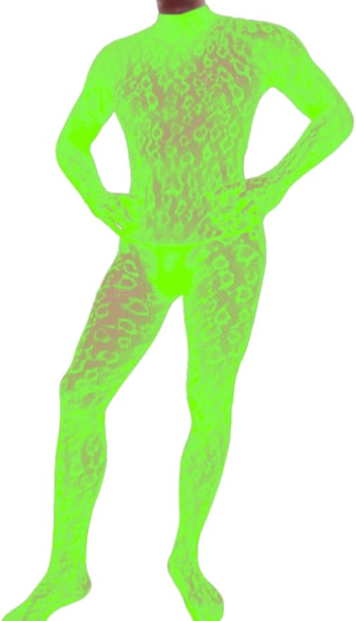 EHSUYAB Rave Outfits For Men, Festival Party Clubwear, Leopard One Piece Full Lace Jumpsuit, Sexy Lingerie Costume Bodysuit