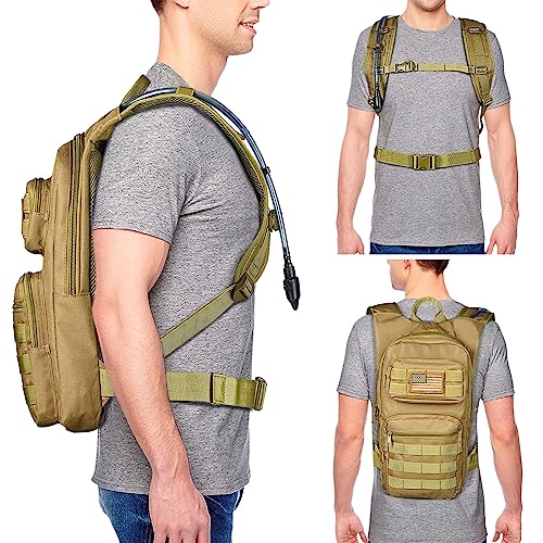 NOOLA Hydration Backpack with 3L TPU Water Bladder, Tactical Molle Water Backpack for Men Women, Hydration Pack for Hikin...
