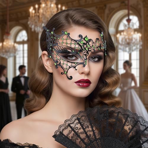 Coddsmz Laser Cut Metal Women's Masquerade Mask Venetian Party Mardi Gras Halloween Mask