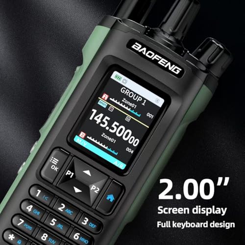 BAOFENG UV-32 Ham Radio, 10W Long Range Walkie Talkie with GPS, Bluetooth APP Programming, Multi-Band Two Way Radio, Wirel...
