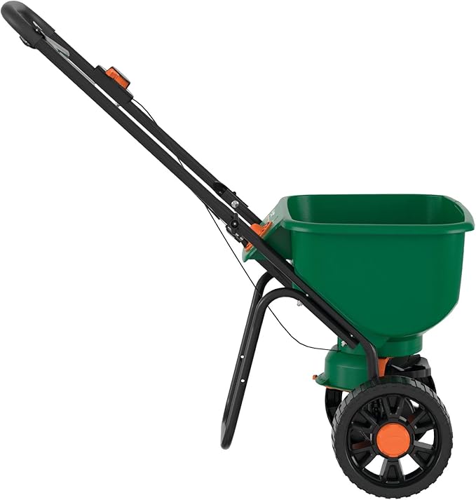 Scotts Turf Builder EdgeGuard DLX Broadcast Spreader for Seed, Fertilizer, Salt, Ice Melt, Holds up to 15,000 sq.ft. Product