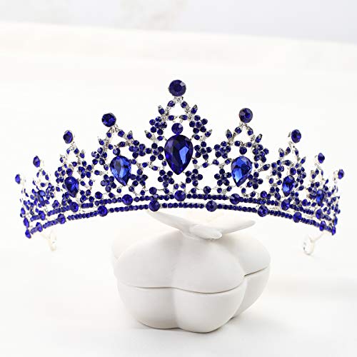 FORSEVEN Crystal Wedding Crown Queen Tiara Bride Crowns for Women Rhinestone Headbands Princess Birthday Party Tiaras Brid...