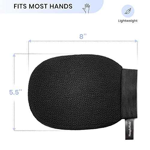 Korean Exfoliating Mitt for Remove Dead Skin. 2 Pack 100% Viscose Kessa Deep Exfoliating Gloves for Body Scrub, Keratosis Pilaris and Self Tanning Removal. Easily Smooth Skin Surface.