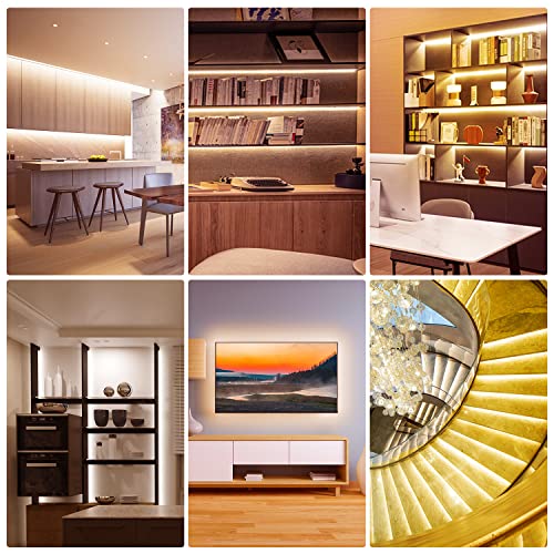 DAYBETTER Under Cabinet Lights, 6 PCS Under Cabinet Lighting with Remote, Dimmable LED Strip Lights for Bedroom, LED Light...