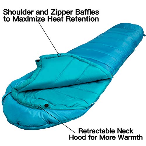 Bessport Mummy Sleeping Bag | 15-45 ℉ Extreme 3-4 Season Sleeping Bag for Adults Cold Weather– Warm and Washable, for Hiki...