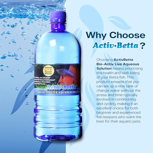 Activ Betta Water for Aquarium Décor, 33.8 fl.oz. - Premium Water Conditioner for Betta Fish Tanks, Enhances Water Quality...