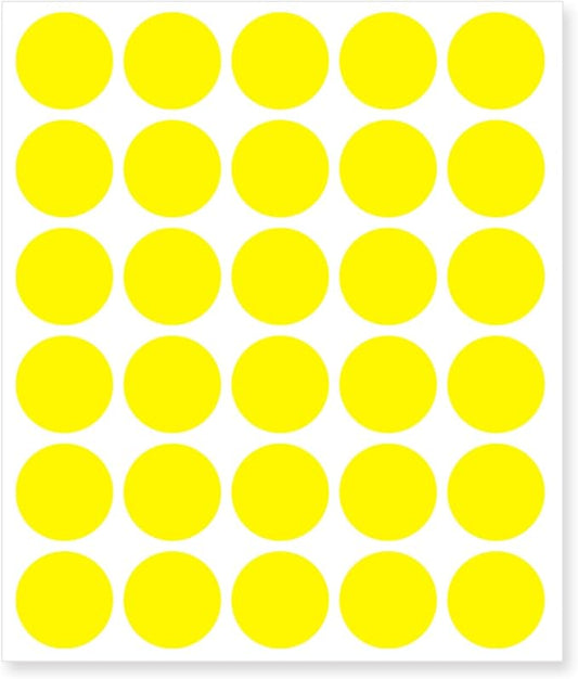 0.75 Inch Removable Color Code Dot Sticker Round Labels,Garage Sale Stickers Price Tags Label Blank Yard Sale Circle Dot Stickers(1050 Pack,Yellow)
