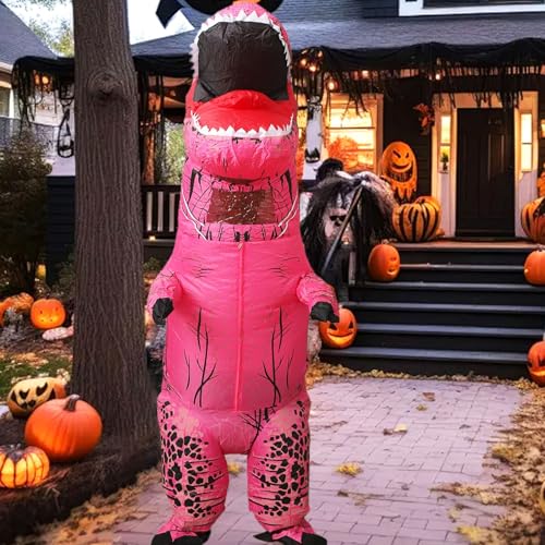 Inflatable Dinosaur Costume for Adult and Kid,Blow Up Dinosaur Costume for Halloween Cosplay Party,Fancy T-rex Costume Outfit