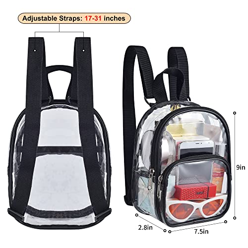 USPECLARE Clear Mini Backpack Stadium Approved for Little Boys & Girls, Transparent Backpack for Concert, Festival, Sport ...