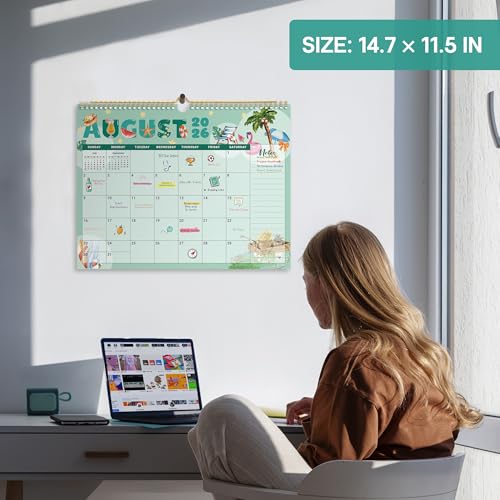 2026 Calendar, Monthly Wall Calendar from October 2025 to June 2027, 11.5" x 14.7", Spiral Binding Hanging Wall Calendar, ...