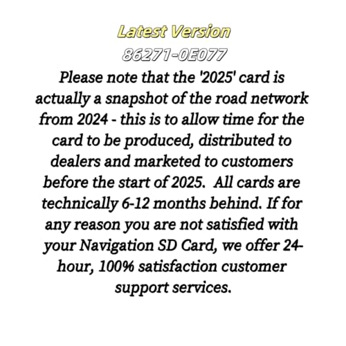 2025 Latest Navigation SD Card Compatible with Toyota Highlander Tacoma 4Runner RAV4 Camry Corolla Tunder, Navigation Acce...