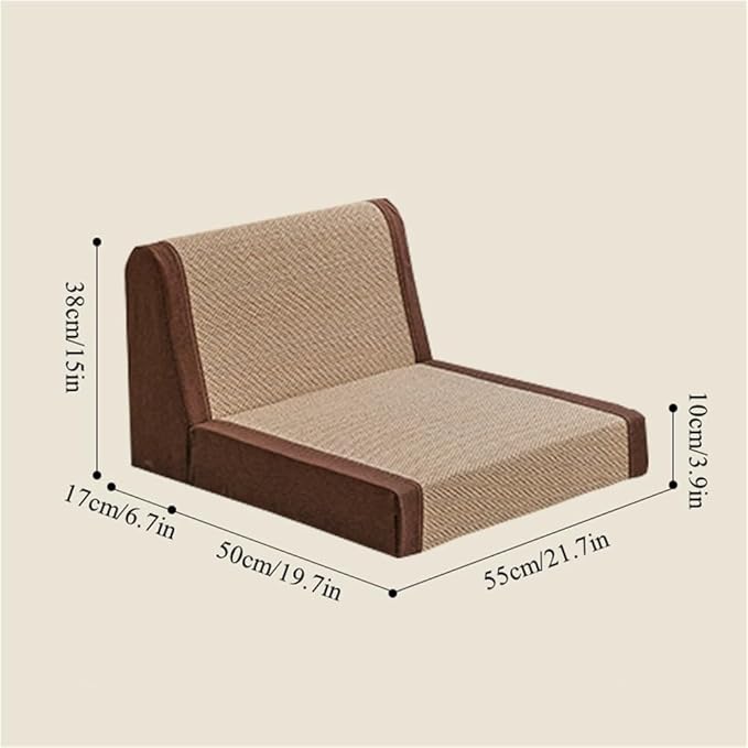 Floor Chair with Back Support, Bamboo Low Meditation Chair, Tatami Chair with Soft Cushion, Versatile Legless Chair for Living Room, Bedroom, Bay Window(Natural)