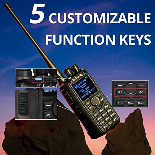 Radioddity GD-AT10G DMR Handheld Ham Radio 10W Digital Analog Long Range (UHF Only) with GPS APRS, 3100mAh Rechargeable Ba...