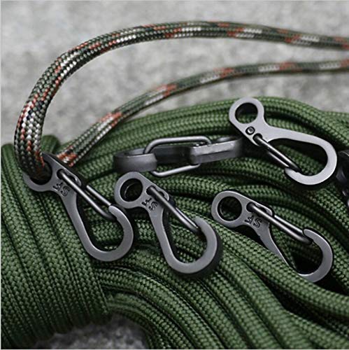 SZHOWORLD 10PCS/LOT Mini SF Spring Backpack Clasps Metal Snap Carabiners EDC Keychain Camping Bottle Paracord Hooks