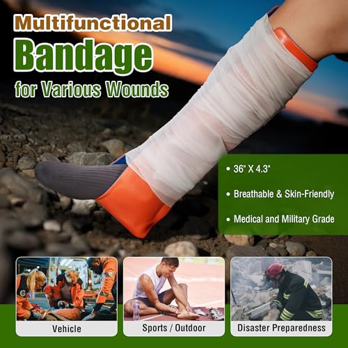 IFAK Trauma Kits, 115 PCS First Aid Kits with 36" Splint Israeli Style Compression Bandage, Survival Emergency Prepare Bag...