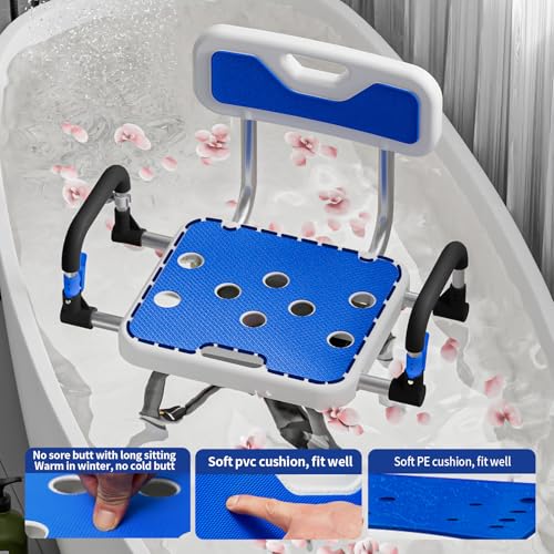 Shower Chair for Seniors Elderly Handicap Disabled Or Bariatric Adults, Heavy Duty 500 Lbs,Bench Seat for Inside Shower St...