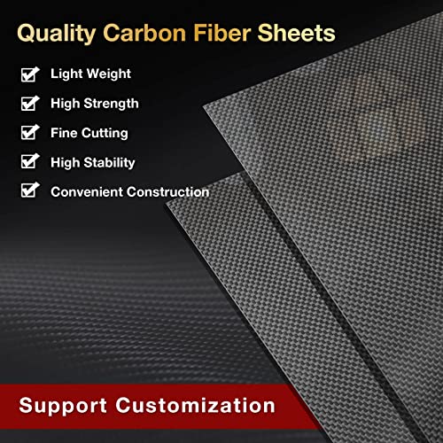ARRIS 0.5x300X400mm 1.0MM 1.5MM 2MM 2.5MM 3MM 3.5MM 4MM 4.5MM 5MM 6MM 100% 3K Carbon Fiber Laminate Plate Panel Sheet Twil...