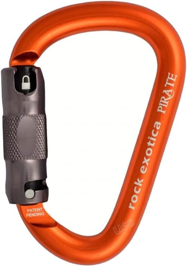 Rock Exotica Pirate Carabiner - Heavy Duty Locking Carabiner for Rock Climbing and Professional Climbing Gear and Industri...