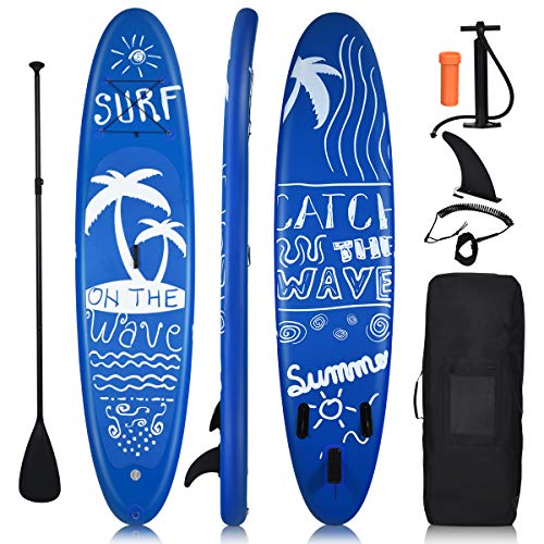 Goplus 9.8'/10'/11' Inflatable Stand Up Paddle Board, 6.5” Thick SUP with Premium Accessories and Carry Bag, Wide Stance, ...