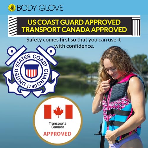 Body Glove Women's Life Jacket with Kids Paddle Pals, USCG and Transport Canada Approved Life Jacket, Great for Boating, F...