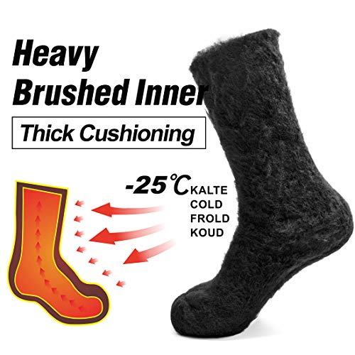 Busy Socks Winter Warm Thermal Socks for Men Women Extra Thick Insulated Heated Crew Boot Socks for Extreme Cold Weather