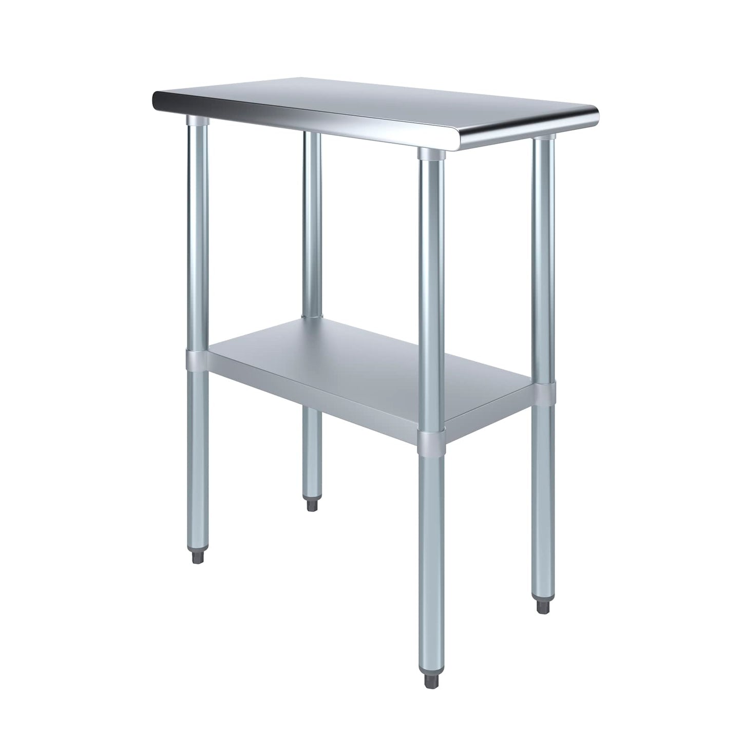 AmGood 30 in. x 15 in. Stainless Steel Work Table | Metal Kitchen Food Prep Table | NSF