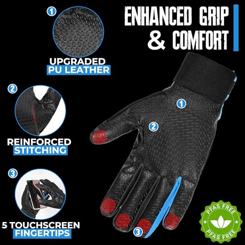 HANDLANDY Insulated Work Gloves, Thermal Winter Gloves Waterproof for Men Women