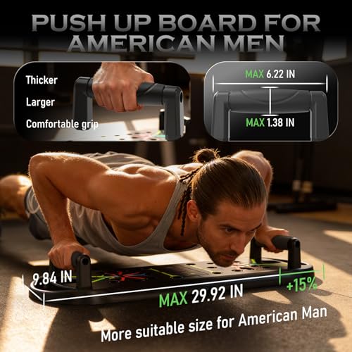 JLoibao Push Up Board Fitness, Workout Home Gym Equipment, 20 in 1 Exercise Pushup Bar Handles for Floor, Strength Trainin...