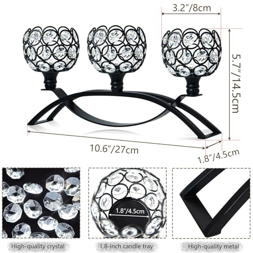 Crystal Tealight Candle Holder Centerpiece Home Decorative Candlestick Holder Elegant Table Centerpiece Home Decor Wedding...