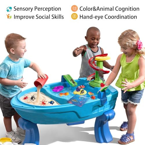 Color Changing Water Table Toys, Mold Free Bath Toys, Squishy Mini Fish Sea Animals Toys for Kids, for Pool, Bathroom, Oce...