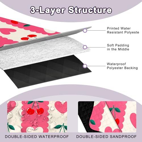 Poedist Extra Large Picnic Blanket Waterproof,80"x 80"Foldable Machine Washable Beach Blanket,Outdoor Blanket for 6-8 Adul...