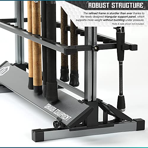 Savior Equipment Fishing Rod Rack Holder Organizer, 24-48 Slots to Hold Fresh Salt Water Spinning Rods & Reel Combo, Light...