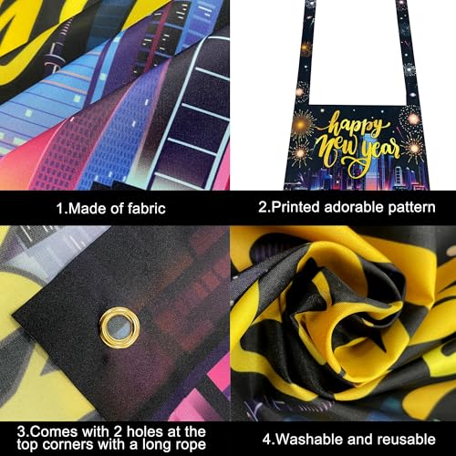 KatchOn, New Years Photo Booth Frame Banner - Large, 74x36 Inch | Happy New Year Photo Booth Frame, New Years Eve Party Su...