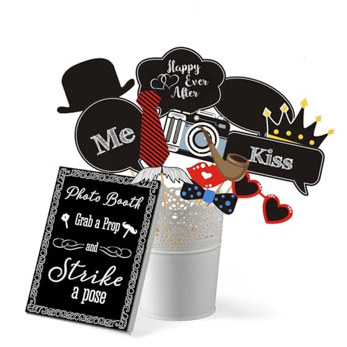 35pcs Insta-Themed Social Media Party Selfie Photo Booth Props with Speech Bubble DIY Photo Props for Birthday, Graduatio...