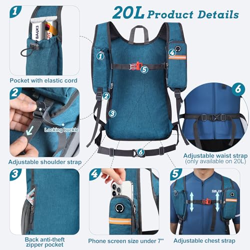 BECOJADDE 20L Small Hiking Backpack for Men Women Foldable Packable Back Pack Ultralight Hiking Daypack for Travel Camping...