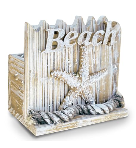 Puzzled Wooden “Baja Beach” Starfish Coaster with Holder,4.6 Inch Intricate & Meticulous Wood Art Handcrafted Drinkware Co...