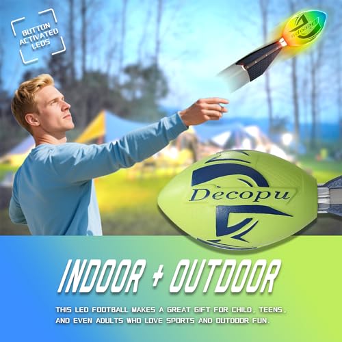 Latest Light Up Football-Glow in The Dark Ball-Rechargeable-Vibration color change-Outdoor Sports Birthday&Summer Gifts fo...