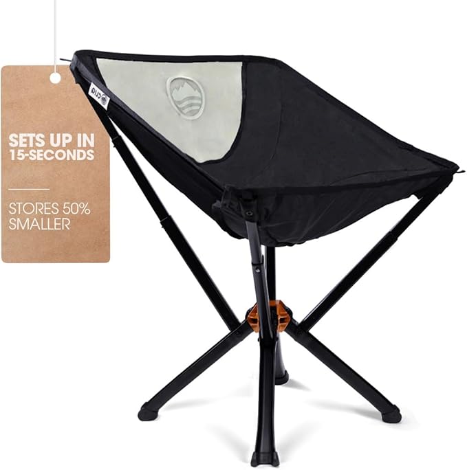 CLIQ Portable Chair Version 1.0 - Collapses to Size of Water Bottle - Lightweight Folding Chair for Camping - Outdoor Chai...