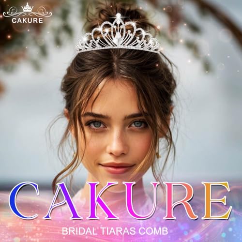 CAKURE Small Tiara Crown with Comb Silver Rhinestone Princess Tiaras Sparkly Hair Accessories for Women and Girls (a-silve...
