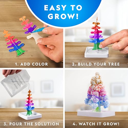 National Geographic Craft Kits for Kids - Crystal Growing Kit, Grow 6 Crystal Trees in Just 6 Hours, Educational Craft Kit...
