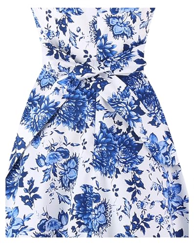 OBBUE Women's Square Neck Dress Vintage 1950s Cocktail Party Dress with Puff Sleeves