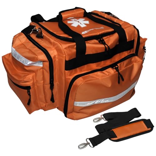 MFASCO Deluxe First Responder Medical Bag - Over 200 Emergency First Aid Supplies, Easy to Carry, Restock & Refill, Includ...
