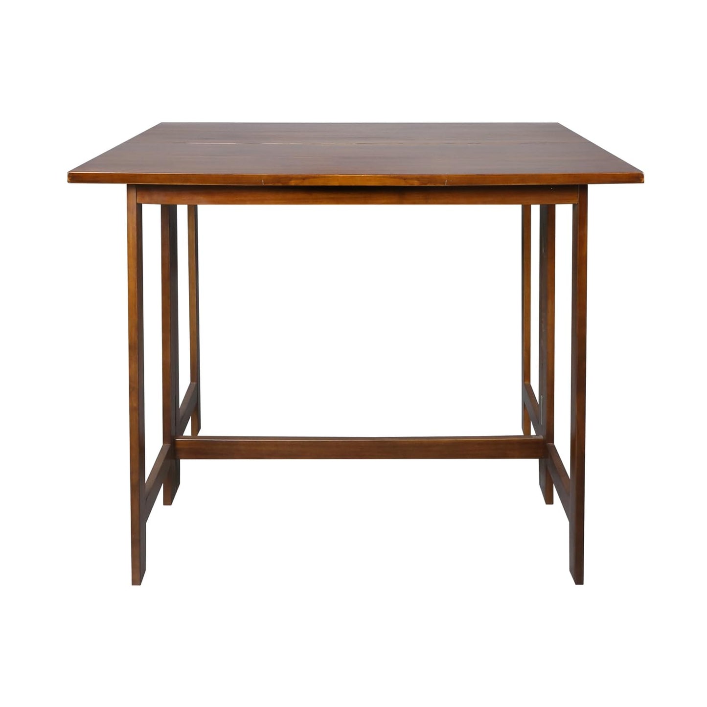 Solid Wood Flip-Top Folding Console to Dining Convertible Table