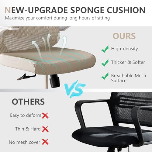 balmstar Office Chair, Ergonomic Comfort Home Desk Chair, Mid Back Gaming Chair with Wheels, Adjustable Height, Lumbar Sup...