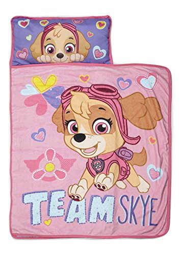 Paw Patrol Team Skye Toddler Nap-Mat Set - Includes Pillow and Plush Blanket – Great for Girls Napping During Daycare or P...