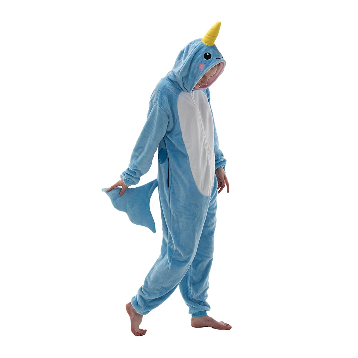 COSUSKET Snug Fit Unisex Adult Onesie Pajamas, Flannel Cosplay Animal One Piece Halloween Costume Sleepwear Homewear