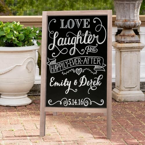 TEAKMAMA A Frame Chalkboard Sign, 40"x20" Extra Large Chalk Board Double-Sided Sidewalk Sign Sturdy Sandwich Menu Board fo...