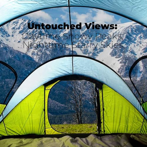 4/6 Person Easy Pop Up Tent, Waterproof, Automatic Setup,2 Doors-Instant Family Tents for Camping, Hiking & Traveling